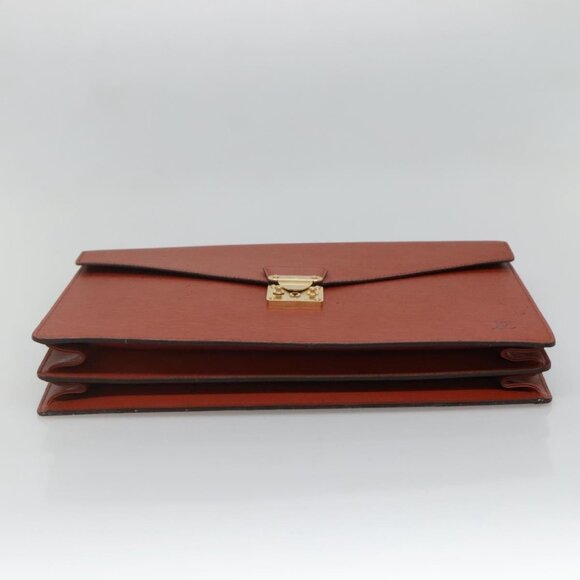 LOUIS VUITTON Epi Serviette Ambassador Business Bag Brown - Picture 8 of 15